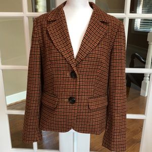 Talbots 100% wool blazer with back peplum
